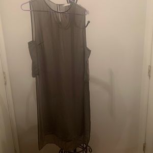 Olive green Sheer tunic top